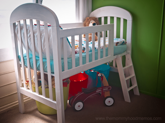 Transform Your Old Crib Into A Loft Toddler Bed Simple Budget Diy